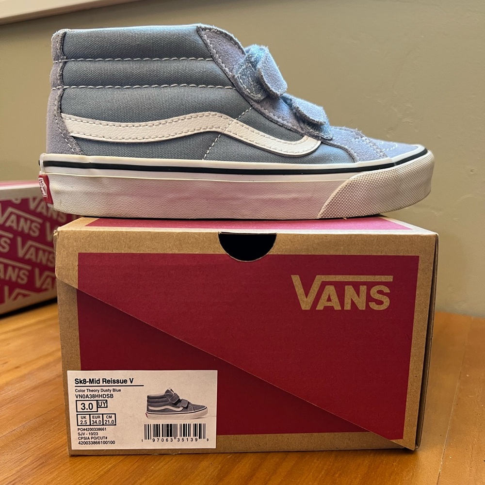 Vans Sk8-Mid Reissue V Light dusty Blue Sneakers size 3